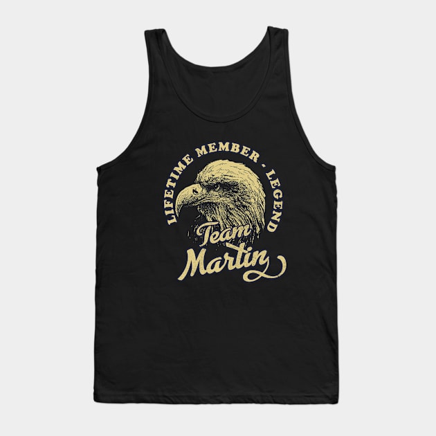 Martin Name - Lifetime Member Legend - Eagle Tank Top by Stacy Peters Art